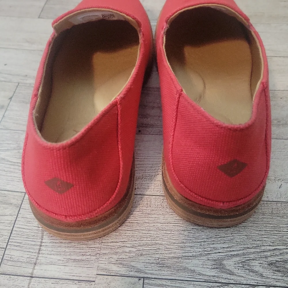Sperry Top-Sider Womens Size 7‎ Sea Port Levy Canvas Loafers Red
